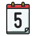 fecha del calendario icon