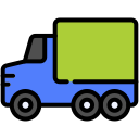 Express delivery icon. Fast moving delivery truck with order box. Vector  illustration. - Stock Image - Everypixel