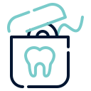 limpieza con hilo dental icon