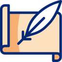 Feather pen Animated Icon | Free education Animated Icon