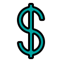 signo de dólar icon