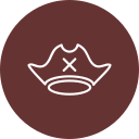 sombrero pirata icon