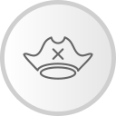 sombrero pirata icon