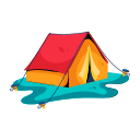 carpa para camping icon