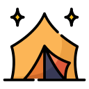 carpa para camping icon