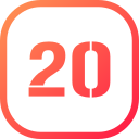 numero 20 icon