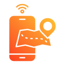 mapa digital icon