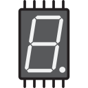 pantalla de siete segmentos icon