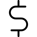 símbolo de dólar icon