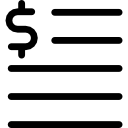 símbolo de dólar icon