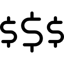 símbolo de dólar icon