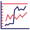 gráfico de tendencia icon