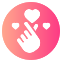 corazón de mano icon