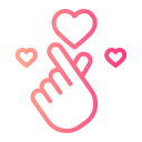 corazón de mano icon