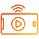 vídeo transmitido en vivo icon