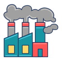 la contaminación del aire icon