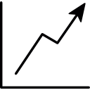 gráfico de beneficios icon