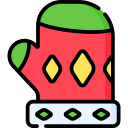 Christmas glove icon