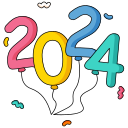 New year 2024 icon