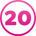 numero 20 icon