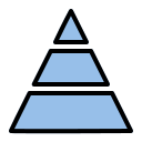 gráfico piramidal icon