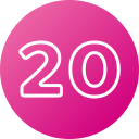 numero 20 icon