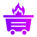 incendio de contenedor de basura icon