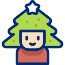 disfraz de arbol de navidad animated icon