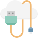 conector de cable en la nube 