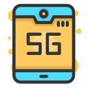 teléfono inteligente 5g icon