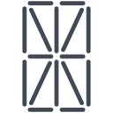 pantalla alfanumérica de 16 segmentos icon