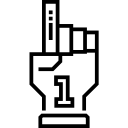 mão de espuma 