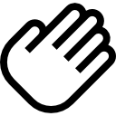 Open hand Basic Straight Lineal icon