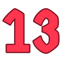 número 13 icon