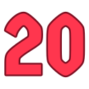 numero 20 icon