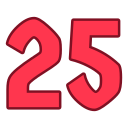 número 25 icon