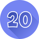 numero 20 icon