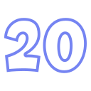 numero 20 icon