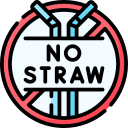 International straw free day icon