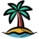 playa tropical icon