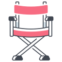 silla de director de cine icon