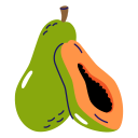 papaya tropical icon