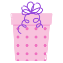 caja de regalo rosa icon