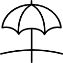 Sun umbrella icon