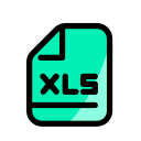 formato de archivo xls icon