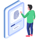 verificación de huella digital icon
