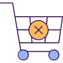 sin carrito de compras icon