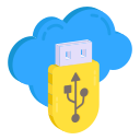 unidad flash nube icon