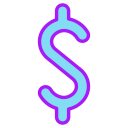 símbolo del dólar icon