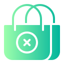 sin bolsa de compras icon